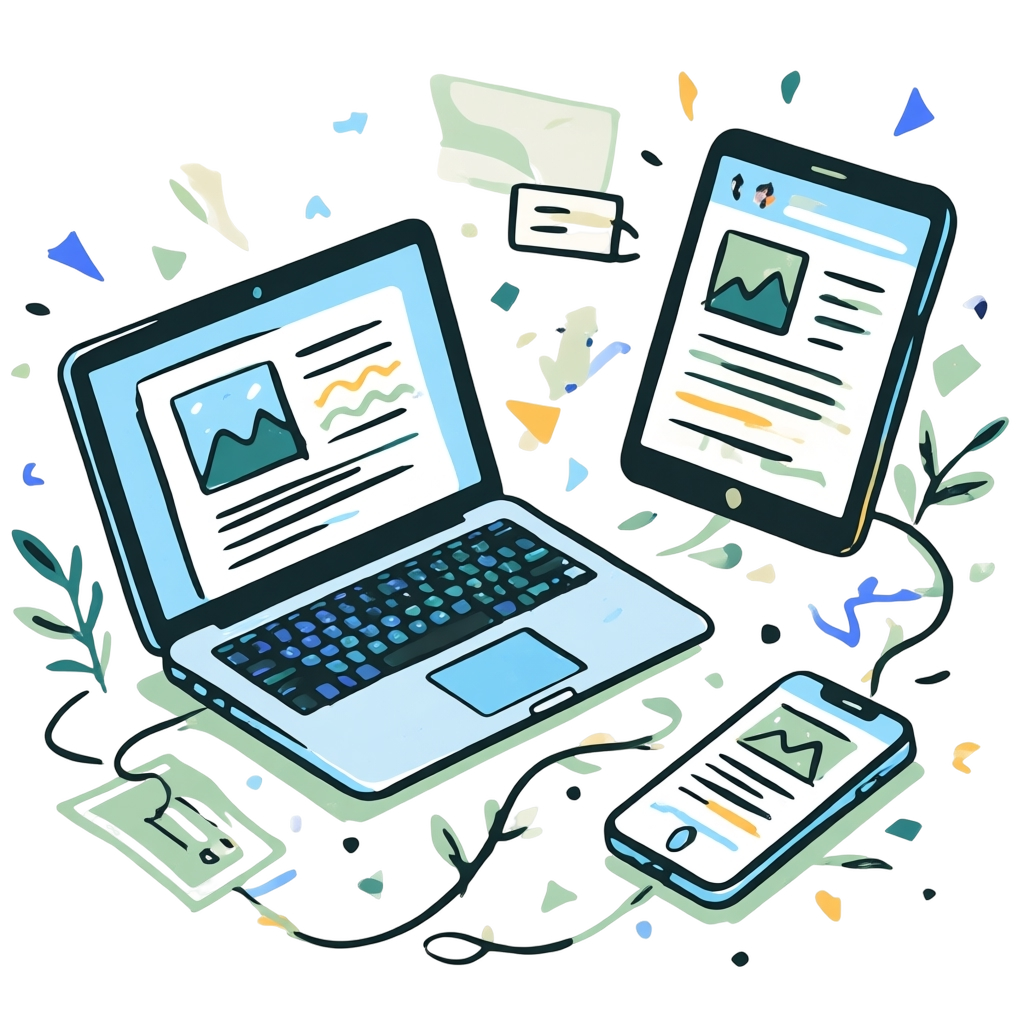 Any2K multi-device reading illustration